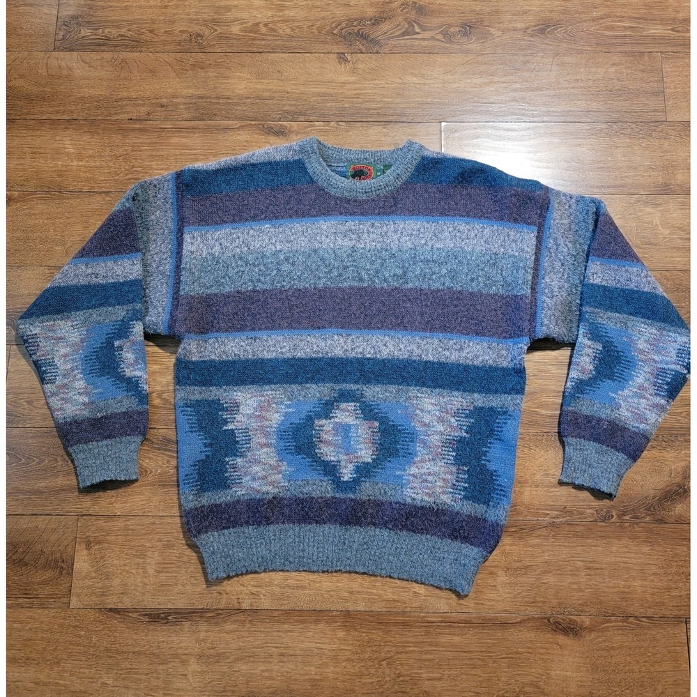 Boston Traders‎ Vintage Multicolor Wool Sweater Mens Size Medium